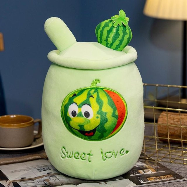 Yiran toy Frucht-Milchtee-Plüschtier, Weiches Kissen, 30cm - Bild 1
