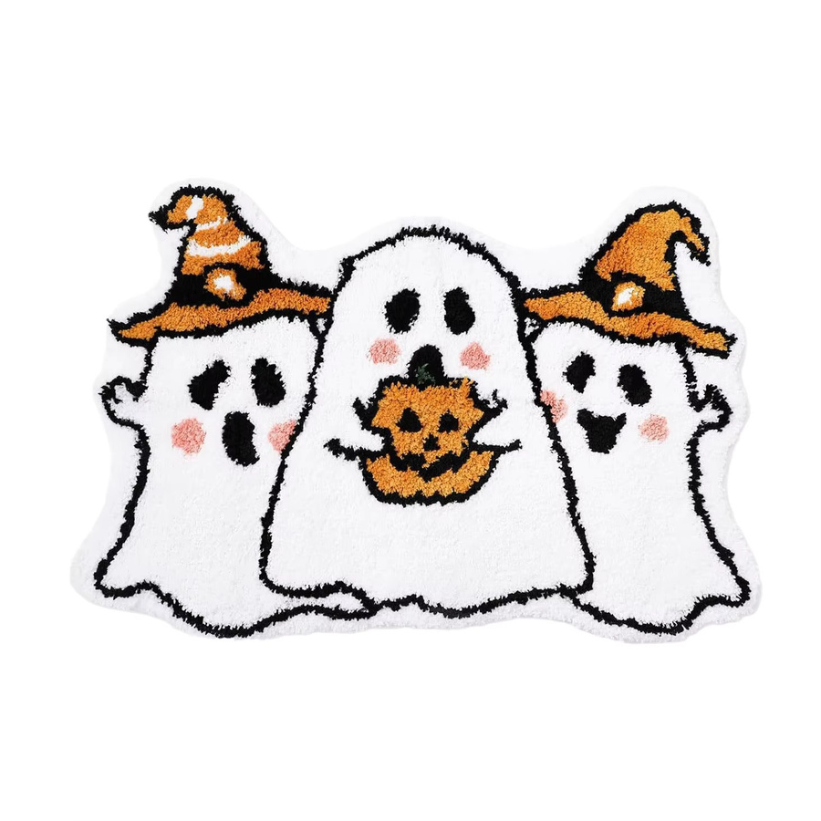 Vikama Halloween Teppich mit Alien und Kürbis Motiv in Multicolour als dekorative Bodenmatte für Indoor und Outdoor - Bild 2