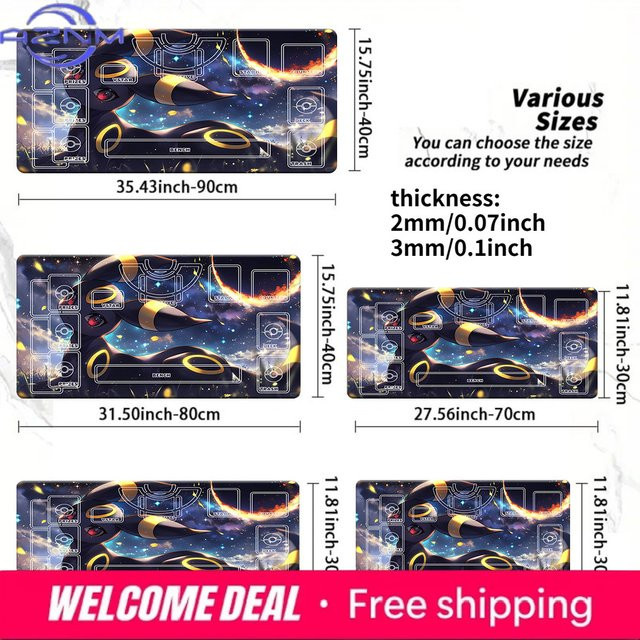 Potdemiel Starry Night Umbreon Pokemon TCG Spielmatte, rutschfest - Bild 1