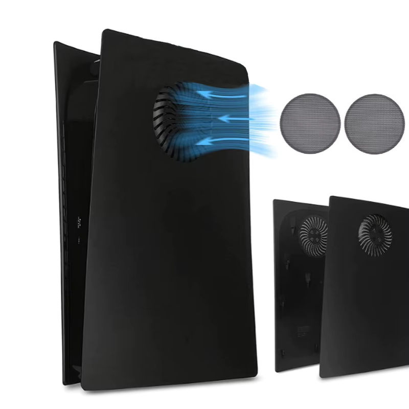 RGeek Staubfilter Set für PS5 Konsole, 4 Stück Staubschutzgitter in Schwarz zur Reinigung und Belüftung der Frontplatte, Zubehör für PlayStation 5 - Bild 4