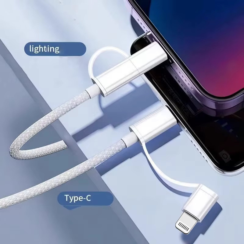 OIITH 2 in 1 USB-C Schnellladekabel 60W PD 3A Datenkabel in Schwarz für iPhone 16 15 Pro Samsung S23 Xiaomi und weitere USB-C Geräte - Bild 3