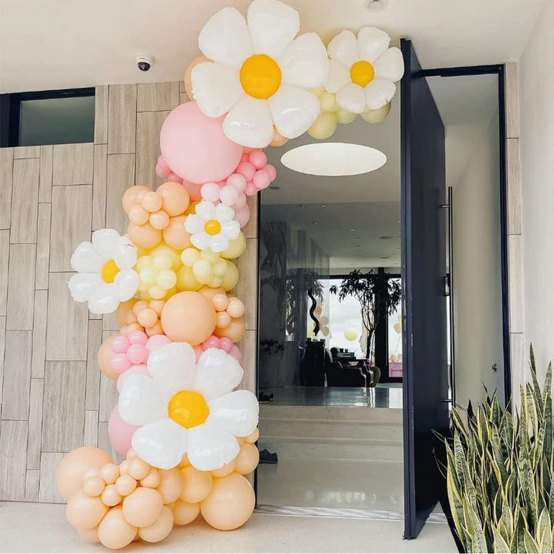 Skyfree Gänseblümchen-Folienballons in Weiß für Boho-Dekorationen bei Geburtstag, Hochzeit oder Ostern - Bild 4