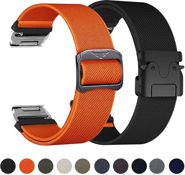 Geekthink Uhrenarmband Nylon, 22 26 mm, Schwarz, Unisex - Bild 1