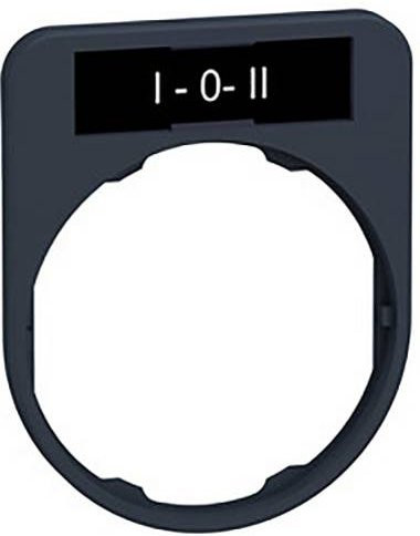 Schneider Electric ZBYF2186 Schildträger in Grau und Schwarz aus Kunststoff für den Einbau (Flush) - Bild 1