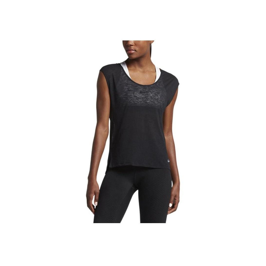 Nike Lauf-Freizeit-Kurzarm-T-Shirt, Damen, Schwarz, L - Bild 2