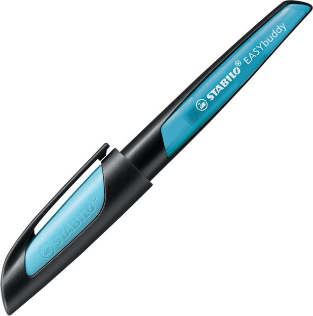 STABILO Easybuddy Patronenfüller mit L Feder für Linkshänder in Schwarz/Hellblau - Bild 1