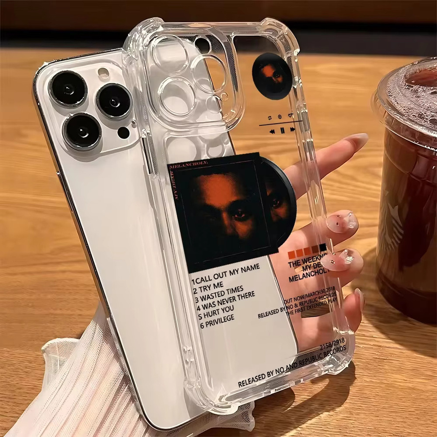 Etmakit Stoßfeste Handyhülle mit The Weeknd New Poster Design für iPhone Modelle, Transparent - Bild 1