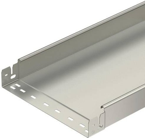OBO Bettermann Kabelrinne in Silber, B/H/L: 60,0 x 6,0 x 300,0 cm - Bild 1