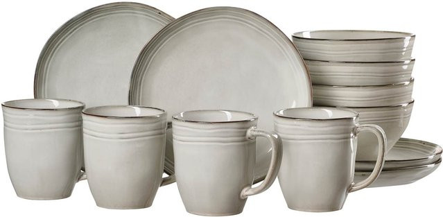 Ritzenhoff & Breker Frühstücks-Set Kendra Kaffeeservice aus Keramik in Weiß, 12er Set - Bild 1