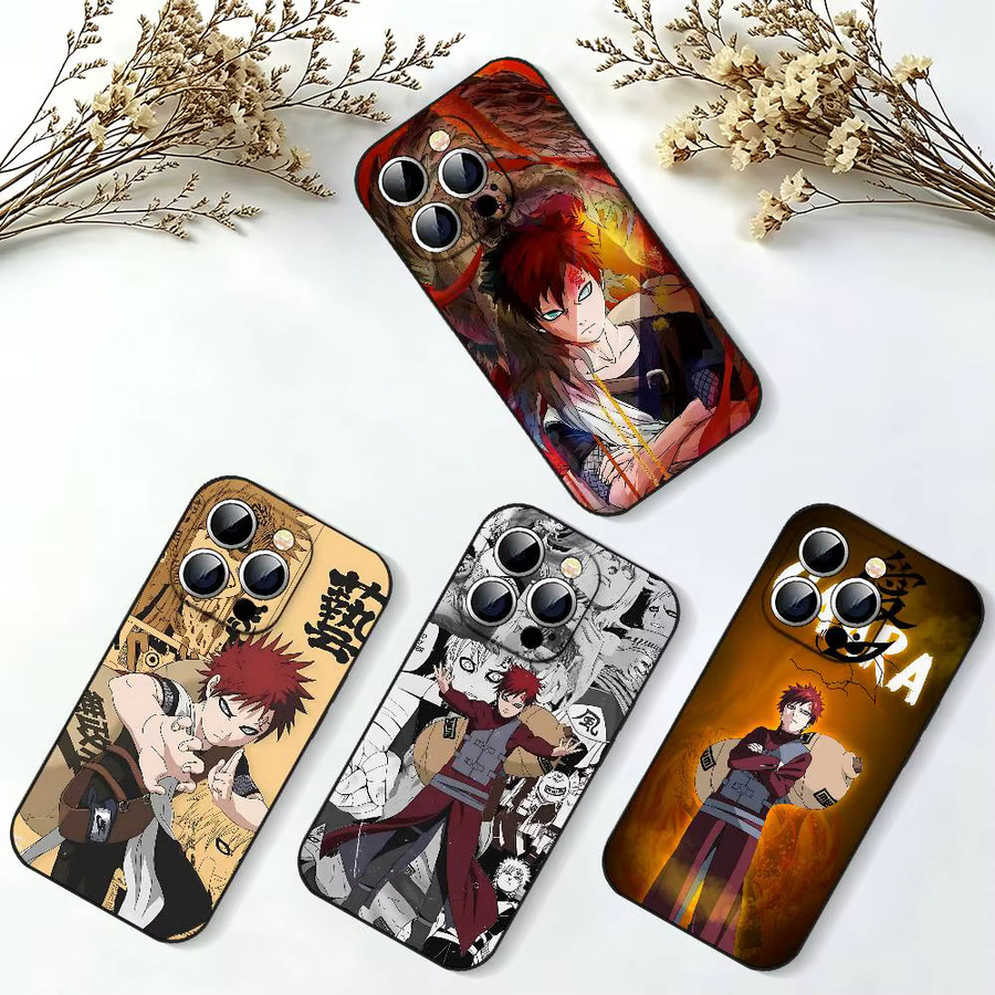 Stoßfeste Handyhülle Naruto Gaara in Schwarz für iPhone 11 bis iPhone 17 Pro Max und weitere Modelle - Bild 2