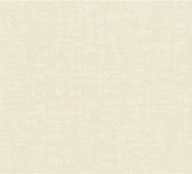 Profhome Uni Tapete Textiloptik Matt in Creme Elfenbein, Vlies, 0,53 m x 10,05 m - Bild 1
