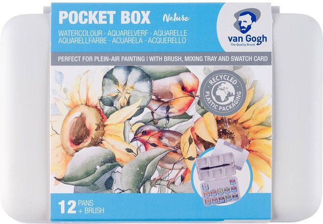 van Gogh Aquarell Set Naturfarben mit 12 Näpfchen in Mehrfarbig - Bild 1