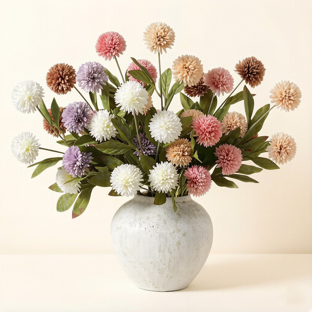 Künstlicher Blumenstrauß Hortensie von MENGHAO in Pink und Multicolour, Höhe: 70 cm, ideal für deine Tischdekoration, Garten- oder Hochzeitsdekoration - Bild 1