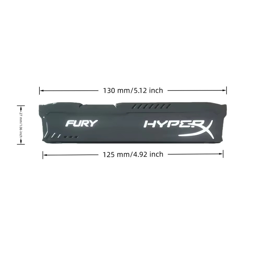 TISHRIC Desktop-Speicher-Kühlkörper für DDR2 DDR3 DDR4 DDR5 RAM aus Aluminiumlegierung mit Wärmeleitpad in Schwarz oder Weiß - Bild 2