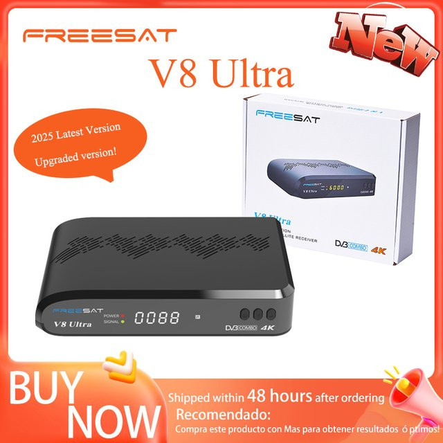 GTMedia Freesat V8 Ultra 4K UHD Satellitenreceiver in Schwarz mit 4GB RAM und DVB-S2X/T2/ISDBT/ATS-C Unterstützung - Bild 1