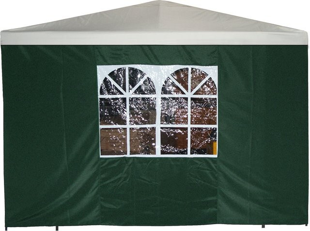 DEGAMO Seitenplane für Pavillon aus Polyester in Grün mit Fenster, B x H: 300 x 190 cm - Bild 1