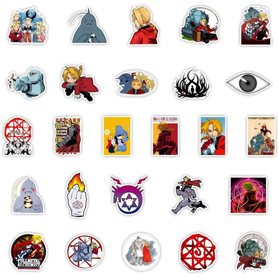 Bandai Fullmetal Alchemist Anime-Aufkleber, Bunt / Mehrfarbig - Bild 4