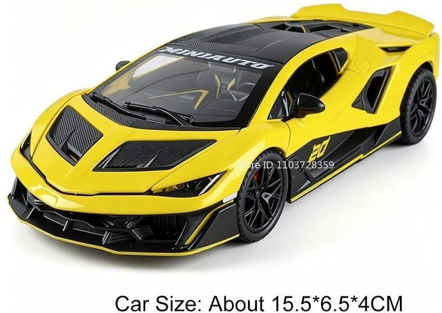Linyi toy car Phänomen V12 Miniatur Supercar, Spielzeugmodell, 1:32, Metall, Licht und Sound, ab 14 Jahren - Bild 1
