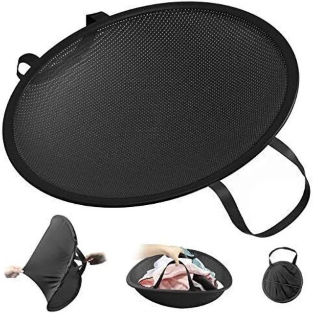 Pop-up Wäschekorb aus Nylongewebe von Love Home Garden, faltbarer Waschkorb für schmutzige Wäsche, schwarz - Bild 1