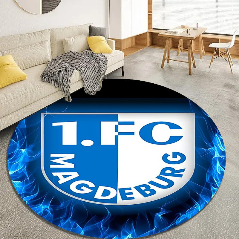 FC Magdeburg runder Teppich aus Polyester, rutschfest und waschbar, Durchmesser: 80 cm - Bild 2