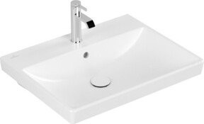 V&B Waschtisch AVENTO in Stone White mit einem Belag und Überlauf, Breite: 60 cm, Tiefe: 47 cm - Bild 1