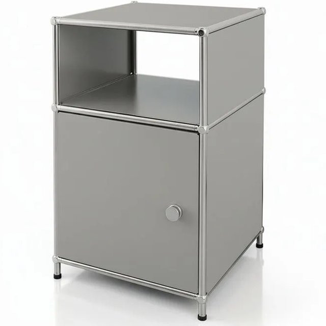 Floordirekt Metallregal Concept Epure MK-040 in Grau mit 3 Ebenen, B/T/H: 40 x 40 x 65 cm - Bild 1