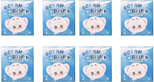 Yooki Ocean Baby V6, Vinyl Plüsch Blind Box Anhänger, ab 14 Jahren - Bild 1