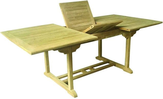 Lex Premium XL Teak Ausziehtisch Rechteckig in Braun für Garten und Terrasse - Bild 1