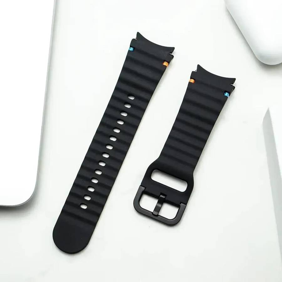 Samsung Uhrenarmband Silikon, Schwarz - Bild 4