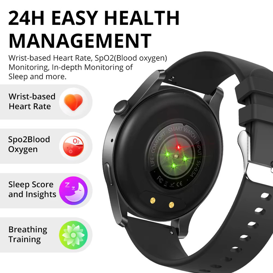 COLMI V73 Smartwatch mit AMOLED Display, Bluetooth Anrufe und Fitness Tracking für Männer und Frauen in Schwarz oder Pink - Bild 4