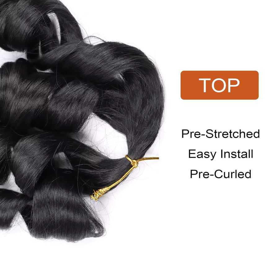 Französisches Lockiges Flechtgarn, Synthetische Haarverlängerungen, Unisex - Bild 2