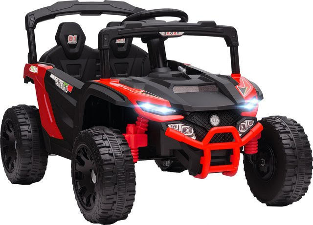 AIYAPLAY Elektro-Kinderfahrzeug 12V, UTV-Batteriefahrzeug, Rot, ab 3 Jahre - Bild 1
