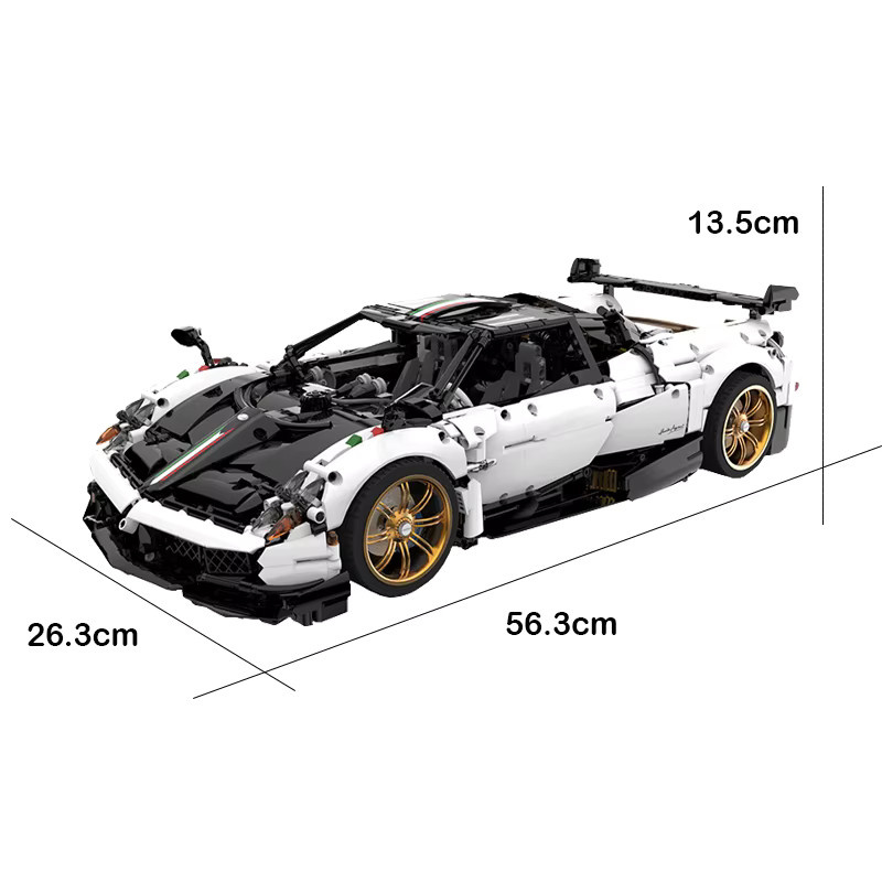 GUCAA MOC Technische 1:8 Sport Auto Huayra, Bausteine, Montage Modell Spielzeug - Bild 4