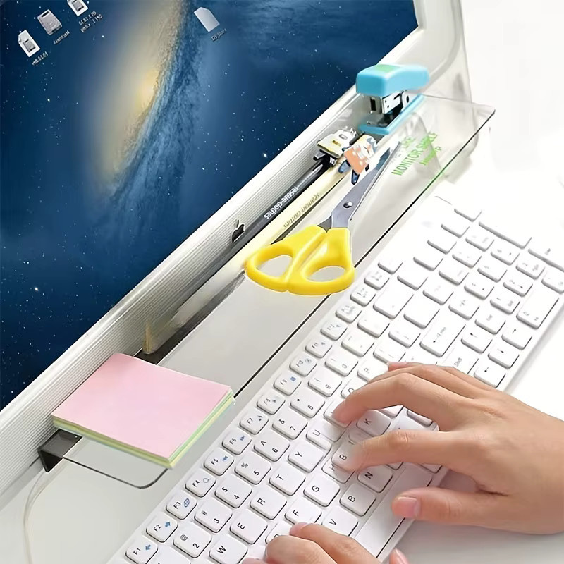 Transparentes Computer-Memoboard aus Kunststoff als multifunktionaler Haftnotizhalter für Schränke und Regale - Bild 2
