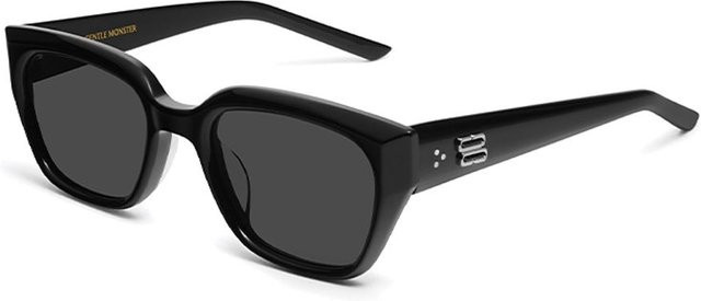 Gentle Monster NABI-01 Sonnenbrille, Rechteckig, Vollrand, Schwarz, Grau, Unisex, Acetat - Bild 1