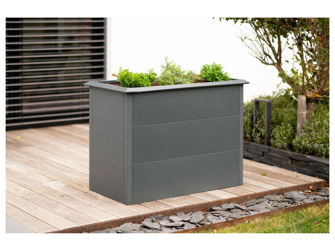 Westmann Hochbeet Primus M aus verzinktem Stahl in Anthrazit B/H/T: 100 x 77 x 50 cm - Bild 4