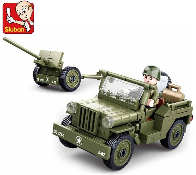 Sluban Krieg II Amerikanisch Willys Baustein-Sets 143 Teile - Bild 1