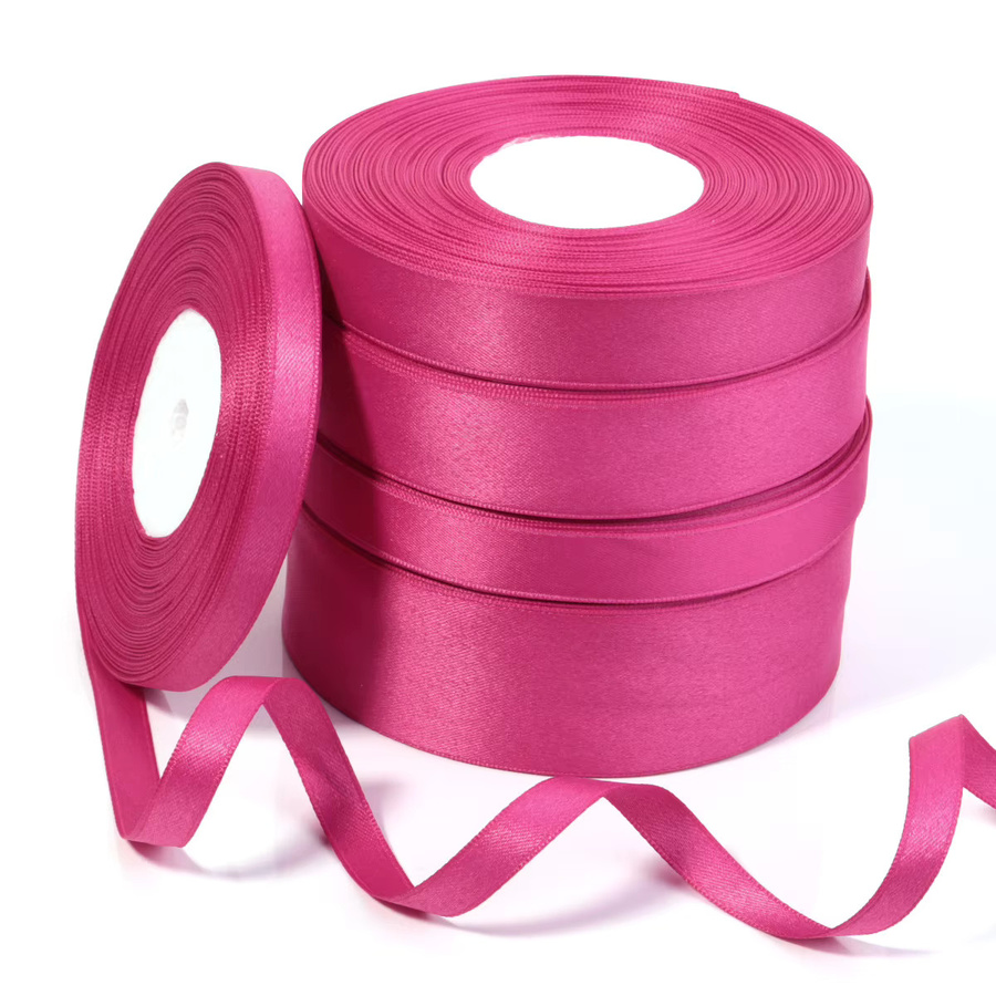 Linsoir Beads Satinband Pink für Bastelarbeiten und Geschenkverpackungen, 25 Yards pro Rolle - Bild 5