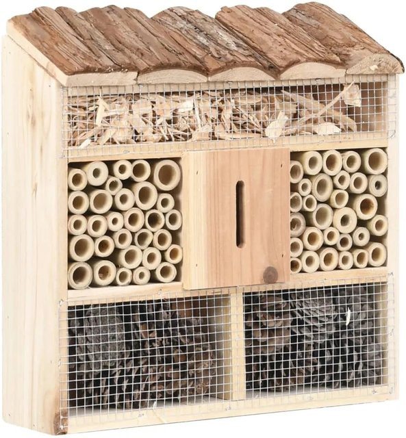 vidaXL Insektenhotel aus Tannenholz, B/T/H: 30 x 10 x 30 cm - Bild 1