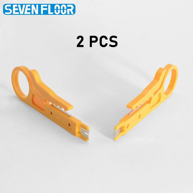2-teiliges multifunktionales Abisolier- und Crimpwerkzeug-Set für RJ45 RJ11 Netzwerk-Telefonkabel und CCTV-Verkabelung - Bild 1