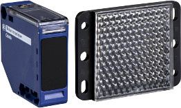 Schneider Electric Reflexions-Lichtschranke Set 50x50mm 24-240VAC/D 649868 XUK1ARCNL2H61 in Blau - Bild 1
