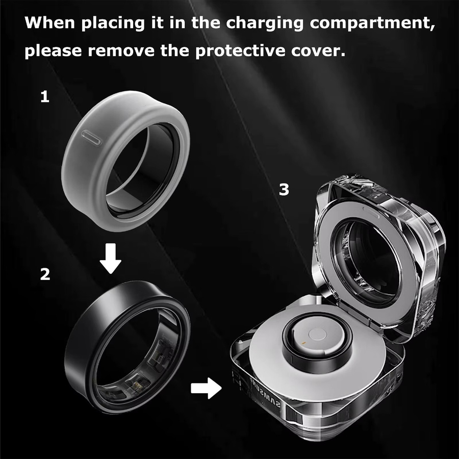 xDfind Silikonhülle für Samsung Galaxy Ring in Schwarz, kratzfeste und weiche Schutzhülle - Bild 4