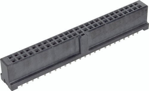 HARTING Federleiste 09195507822 in Schwarz mit 2 Reihen - Bild 1