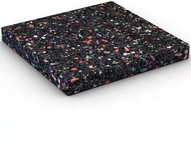 Karibu Unterlegpads aus Gummi für Gartenhäuser, Schwarz, 288 Stück, B/T/H: 7 x 7 x 0,8 cm - Bild 1