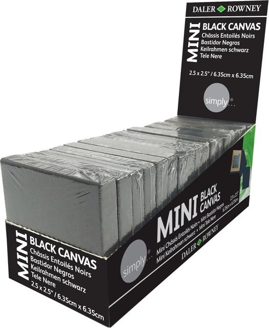 Daler-Rowney Simply Mini Keilrahmen Schwarz B/H: 6,35 x 6,35 cm - Bild 1