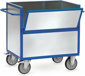 Fetra Blechkastenwagen 2822 aus Stahl in Blau mit einer Tragkraft von 600 kg und TPE-Reifen - Bild 1