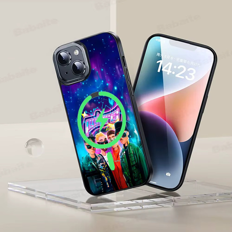 Saiko Singer Sakura Magnetische MagSafe Handyhülle aus PC und TPU für iPhone 11 12 13 14 15 16 17 Pro Max Plus in Multicolour - Bild 1