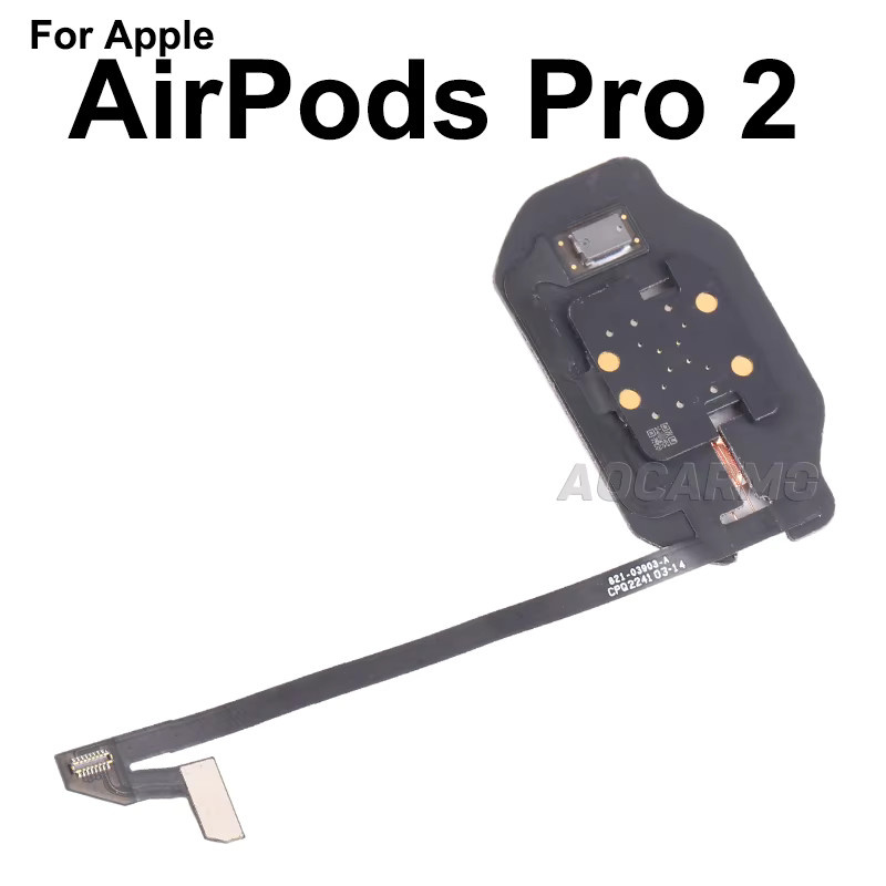 Aocarmo MagSafe Ladehülle für Apple AirPods 3 und Pro A2190 in Schwarz mit Knopf - Bild 3