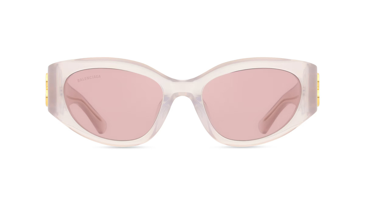 Balenciaga BB0324SK Sonnenbrille, Vollrand, Oval, Acetat, Weiß, Damen - Bild 1