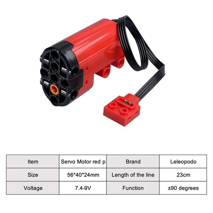 Leleopodo MOC Power Funktionen Servo Motor 88004 High Speed DIY Baustein Zubehör, Rot - Bild 3